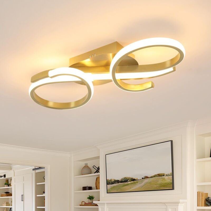 Comely - 36W LED-Deckenleuchte, Warmweiß 3000K Moderne Deckenleuchte, LED-Kronleuchter Acryl-Deckenlampe für Wohnzimmer,...