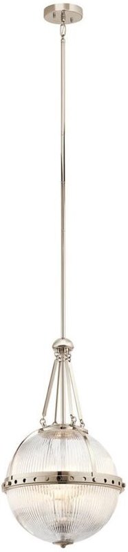 Aster - 3 Light Globe Deckenanhänger aus poliertem Nickel, E14 - Elstead