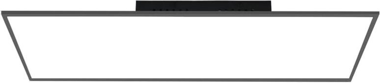 Led Panel Schwarz Deckenleuchte Dimmbar - Flach Deckenlampe Büro mit Fernbedienung Modern Wohnzimmerlampe 100x25CM Küche...