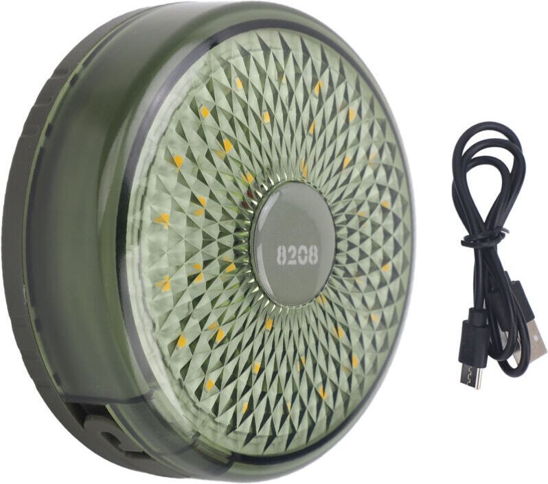 Lichterkette für Camping im Freien, wiederaufladbar, USB-Aufladung, IPX4-Wasserschutz für Zelt, Grün, DUBUNS