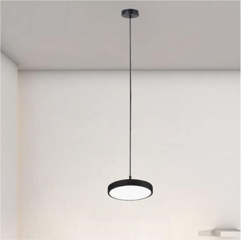 Trade Shop Traesio - Trade Shop - led zusammenfassung 40W nero cerchio minimal luce 6500K 32903 -