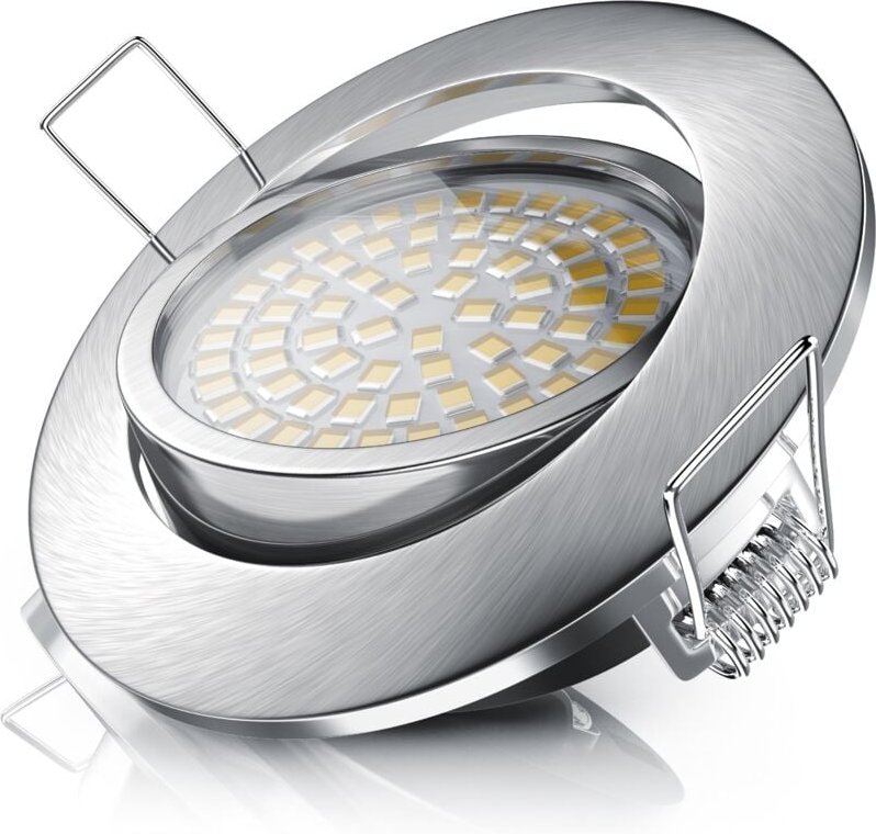 Brandson - led Einbaustrahler, dimm- und schwenkbarer Deckenspot mit Aluminium Rahmen / Warmweiß