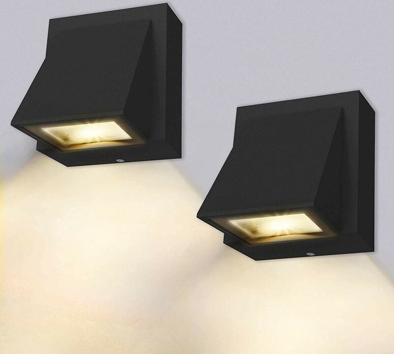 Wandleuchte, 2 Stück, 3W - LED-Wandleuchte für den Innen-/Außenbereich, 3000K/IP65