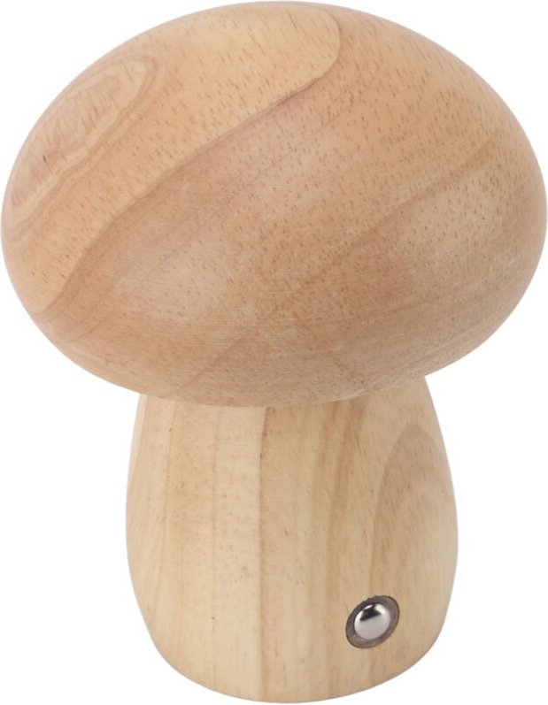 Pilzlampe aus Holz, wiederaufladbar über USB, kabellos, berührungsempfindlich, tragbar, dimmbar, für Nachttisch, Schlafz...