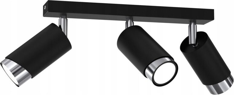 Frei. LED Deckenleuchte, verstellbar, 3x Gu10 EWILIGHT Bevel schwarz