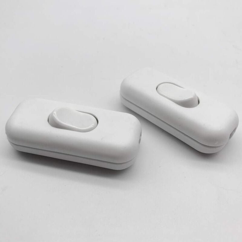 2 Stück Bi-Pole Inter Kippschalter 6A 250V Wippschalter Dimmer/Schalter für Lampe, Weiß