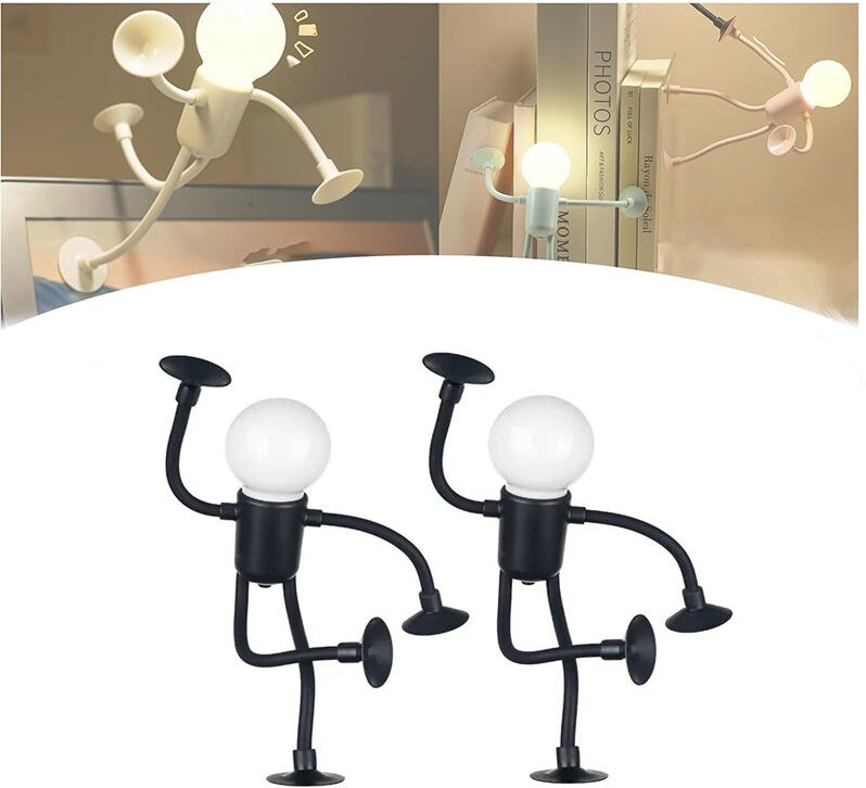 2er Set Mini Tischlampen, schwarz, dekorative Lampen, Nachtlicht, Schlafzimmer Dekoration