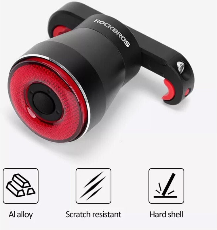 Rockbros TL907Q51 LED-USB-Rücklicht für Fahrräder mit Bremslicht unter dem Sattel