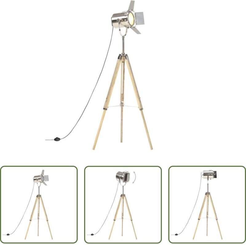 Dreibein - Stehleuchte Dreibein Massivholz Mango 140 cm