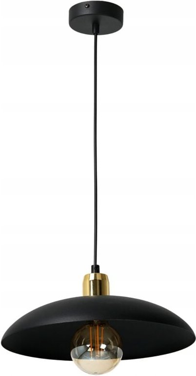 RAMI Hängelampe 1xE27 Schwarzgoldener Metallschirm