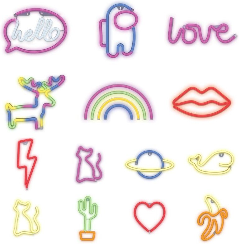 Forever - Neon led Zeichen Licht usb led Licht Home Leuchtschild Nachtlicht Be Happy-Pink