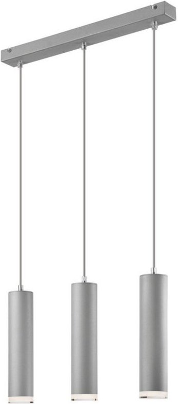 Lamkur Franco Stab-Pendel-Deckenleuchte Silber, 3x E27