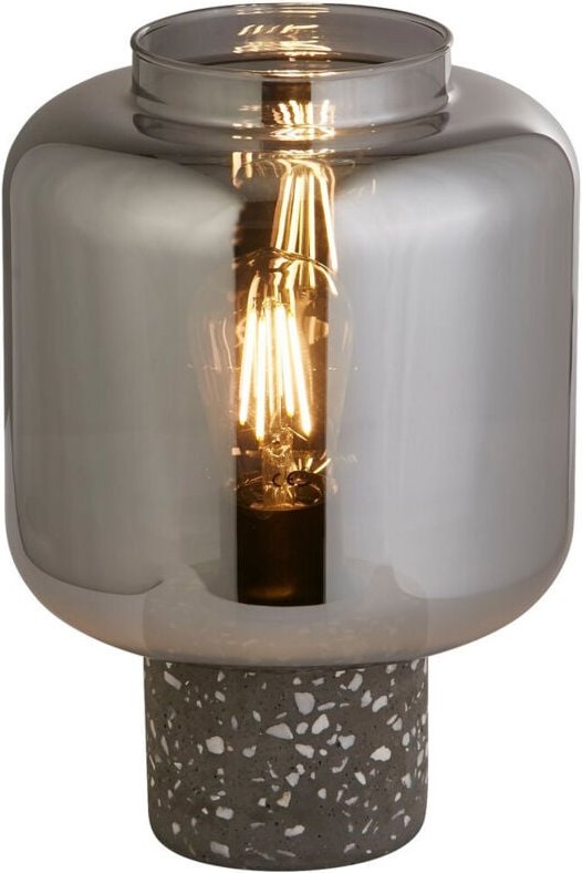 Searchlight Vessel Tischlampe mit Terrazzosockel und Glasschirm