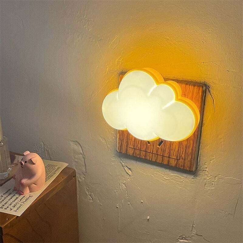 Nachtlicht für Kinder, zum Einstecken, LED-Wolke, automatisches Nachtlicht, Baby-Nachtlicht, Wandleuchte, Nachttischlamp...