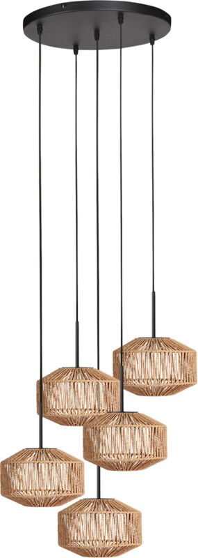 Mexlite - hängeleuchte - HaloSwap - natürlich schwarz - baumwolle