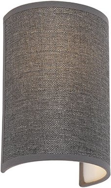 Moderne Wandleuchte grau - Simple Drum Jute