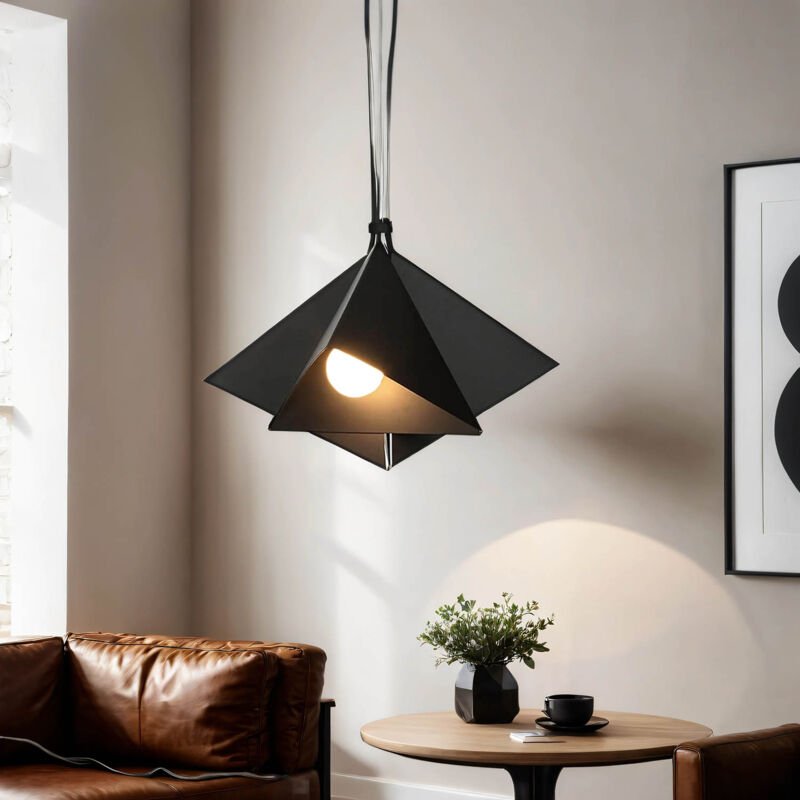 Licht-erlebnisse - Moderne Hängelampe E27 Schwarz 3-flmg