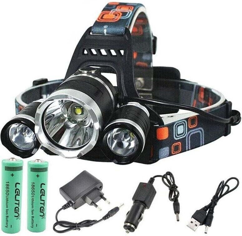 LED-Frontlampe, wiederaufladbare Frontlampe, Zoom, Pêche-Frontlampe, Jagd-Frontlampe, Camping-Frontlampe