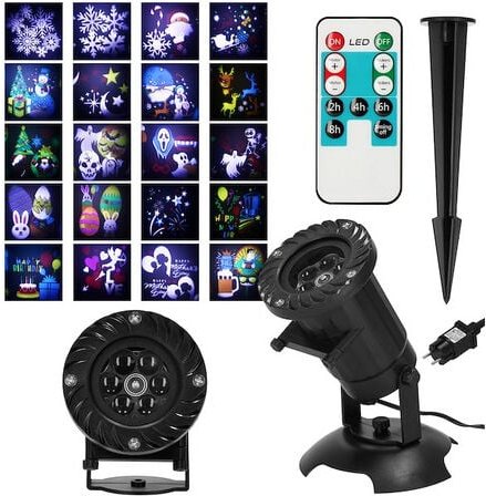 Thumbnail - LED-Projektor Lampe mit Fernbedienung Fassadenstrahler 20 Bilder