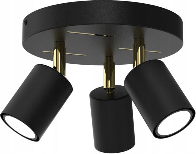 Thumbnail - Deckenlampe Deckenlampe, verstellbarer Streifen, 3x GU10, Schwarz und Gold