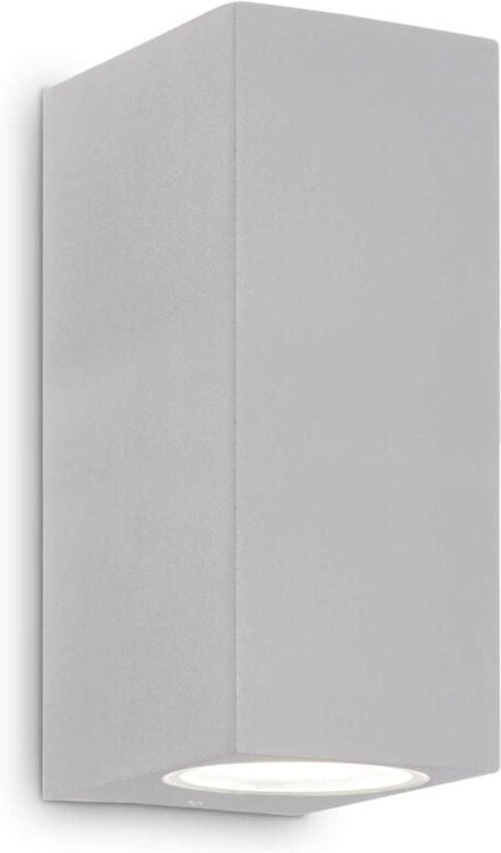 Ideal Lux - up 2-flammige Outdoor-Down-Wandleuchte Grau IP44