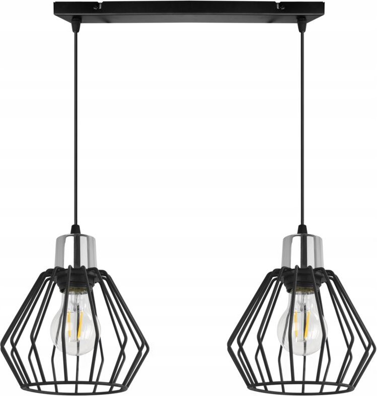 Hängelampe, Deckenleuchter, Drahtschirm, LED