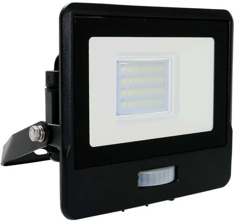 20W Samsung Chip led Flutlicht mit PIR-Sensor, Schwarz, Warmweiß, IP65 - V-tac