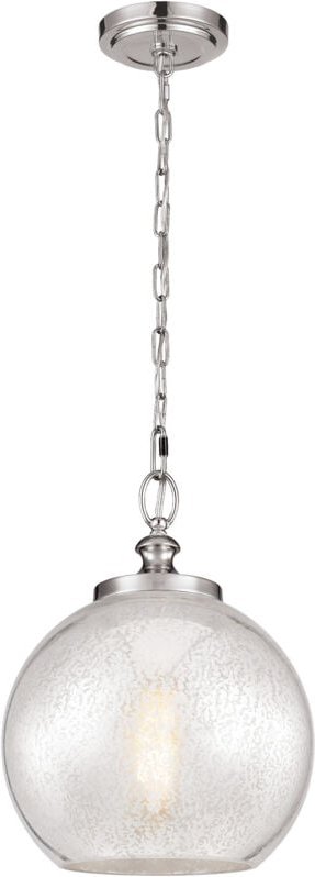 Thumbnail - Pendellampe Deckenlampe Hängelampe Stahl Glas Edelstahl d 30,5 cm Esszimmerlampe