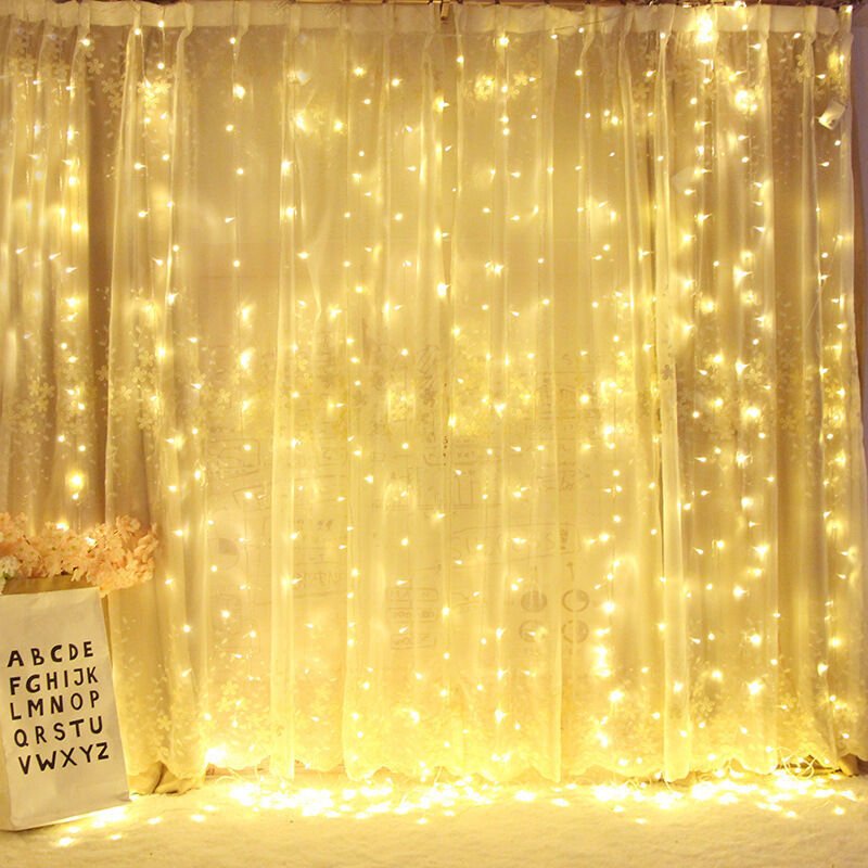 Lichterkette für außen und innen, 100 m, 600 LEDs, Weihnachtsbaum-Lichterkette mit Steckermodi, wasserdichte Weihnachtsg...