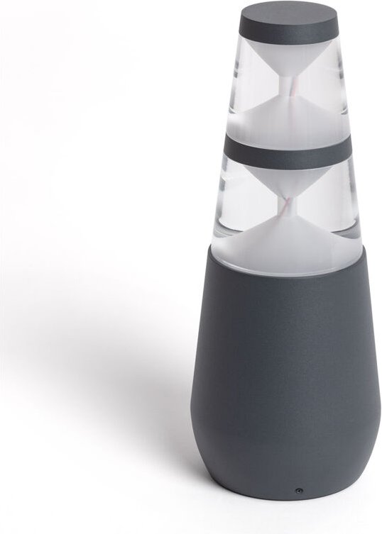 Efectoled - LED-Bodenleuchte Außen 8W Aufbau Fuß 38cm Double-Danko Anthrazit