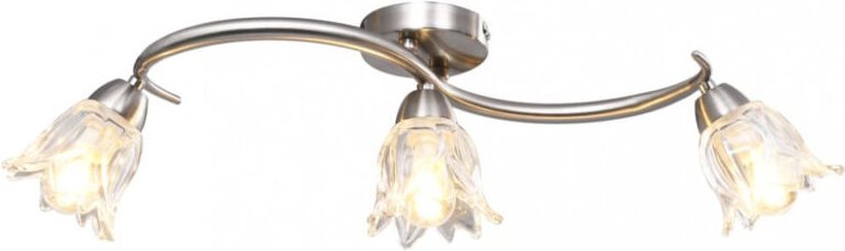 Deckenleuchte mit Glasschirmen für 3 E14 Glühlampen Vidaxl