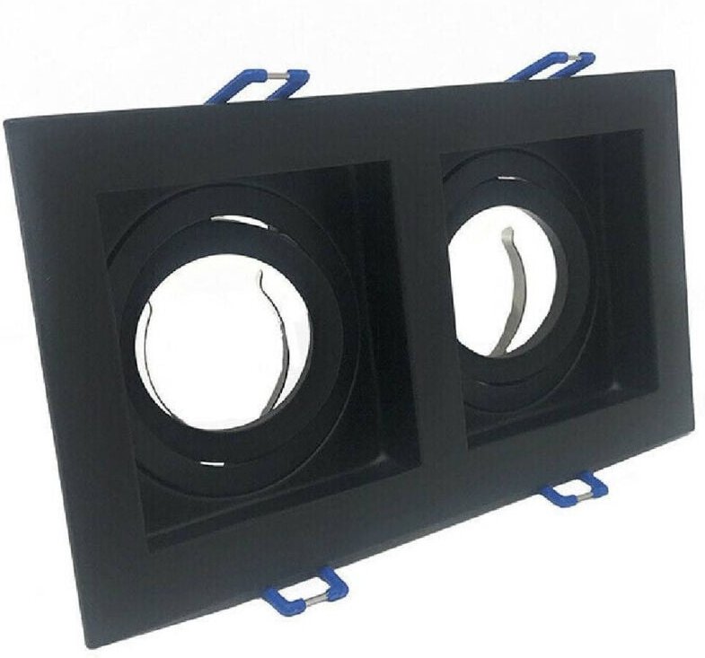 Trade Shop Traesio - Trade Shop - portafaretto incasso orientabile dopple für zwei faretti per controleoffitia P24 - Sch...