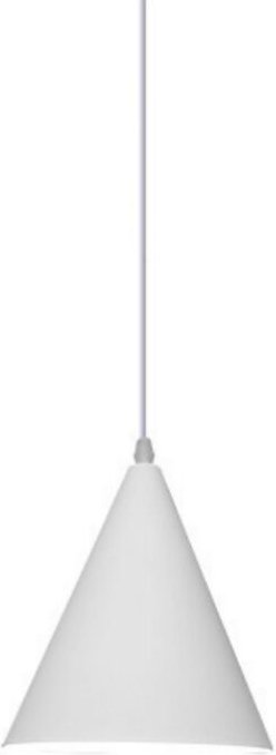 Retro Industrielle Pendelleuchte Weiß Hängelampe Lampenschirm Höhenverstellbare Kronleuchter Ø19CM