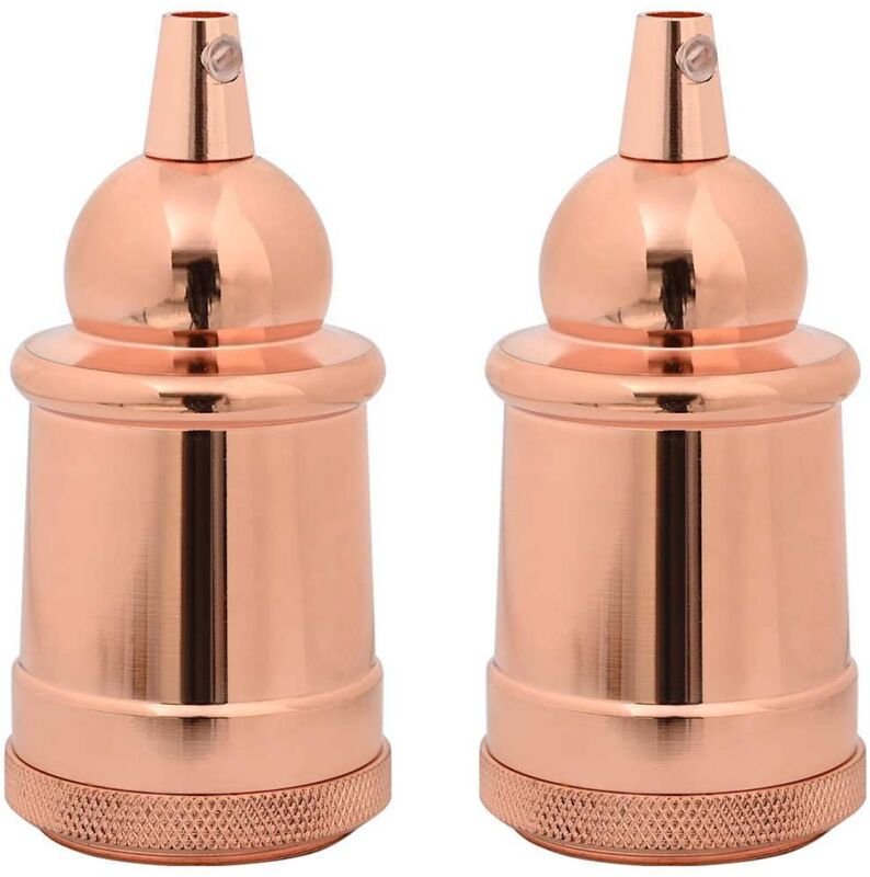Lampenfassungen 2 Stk. Rosegold E27 Vidaxl