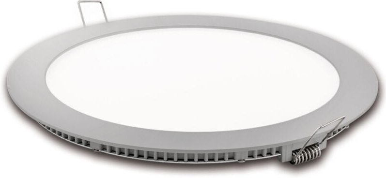 Flaches, rundes LED-Downlight in Mattsilber, 18 w, neutral