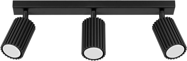 Licht-erlebnisse - Spot Lampe Aluminium GU10 verstellbar Schwarz 3-flammig länglich Modern