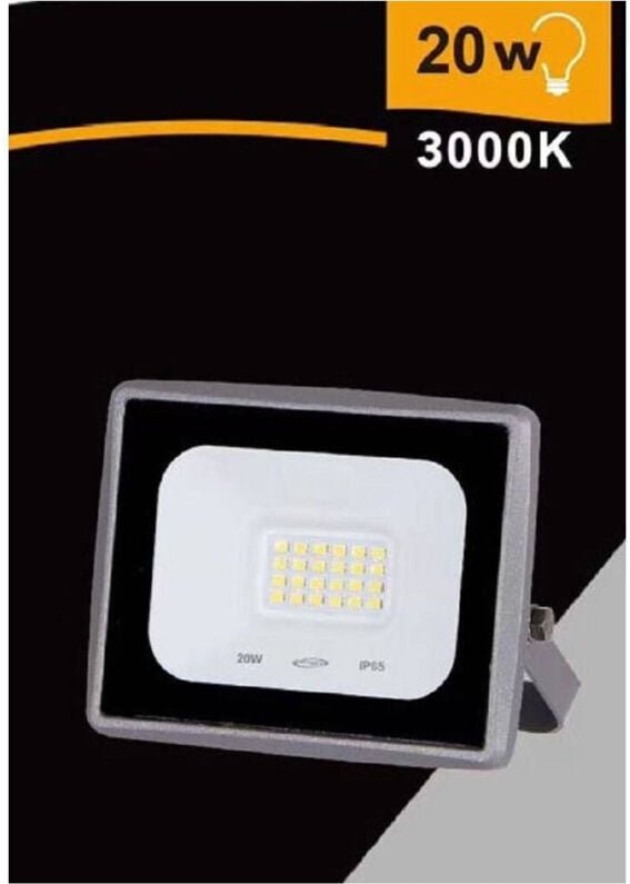 Trade Shop Traesio - Trade Shop - LED-Strahler 20W 1800LM IP65 Grau Warm Kalt Tageslicht EK02-20W-G -