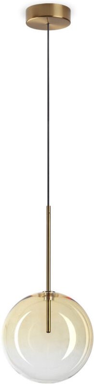 Ideal Lux - equinoxe 20cm Globe Pendelleuchte Deckenleuchte Schirm Bernstein