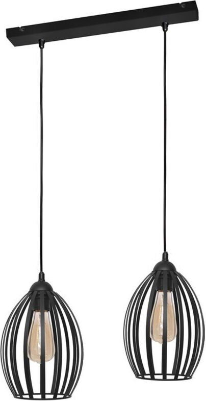 Dali Straight Bar Pendelleuchte Schwarz 45cm - Helam