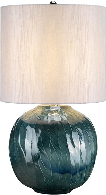 Elstead Blue Globe - 1 Leuchttischlampe Blau, E27