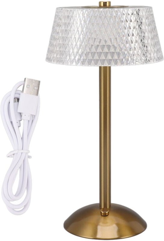 Zerodis Acryl-Tischleuchte, stufenlos dimmbare Nachttischlampe, LED-Nachtlicht mit USB-Kabel, modernes Nachttischlicht, ...