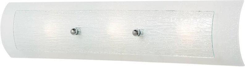 Elstead - Wandlampe Leuchte Badezimmerlampe IP44 led Glas Flurlampe chrom 3 flammig b 61cm