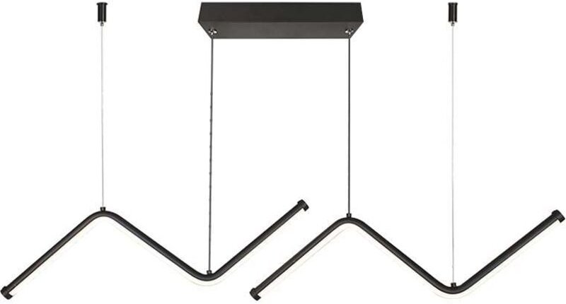 Thumbnail - V-tac - led Hängeleuchte Pendellampe Wohnzimmerlampe Aluminium Schwarz Kugeloptik L100cm