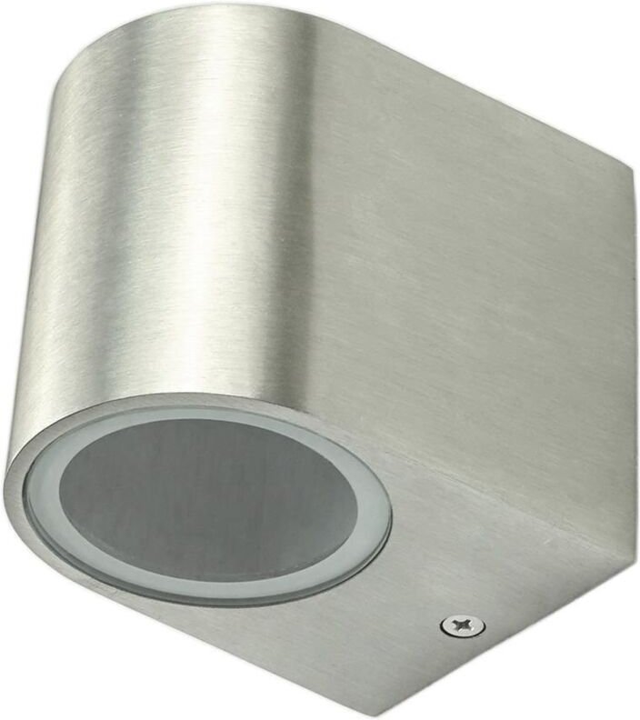 Außen-Garten-Wandleuchte Boston 1xGU10 IP44 Edelstahl Goldlux