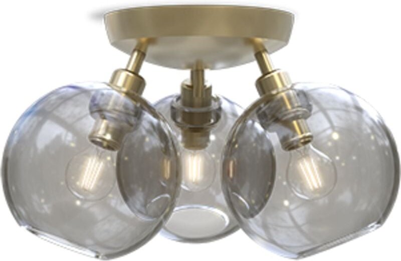 Thumbnail - Belid - Gloria Globe Deckenleuchte Messing, Rauchglas 3x E14