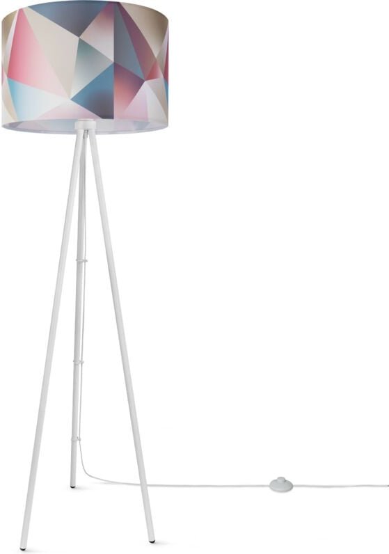 Paco Home - Stehlampe Wohnzimmer Modern E27 Leselampe Stehleuchte Stativ Retro Lampenschirm Design 4 (Ø45,5 cm), Stehleu...