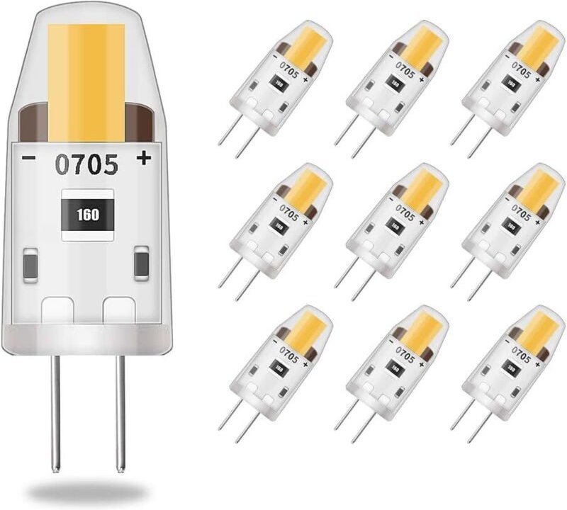 Dimmbare LED-G4-Lampen, 3 W (entspricht 30 W Halogenlampe), 95 lm warmweißes Licht, energiesparend, flimmerfrei, 12 V DC...