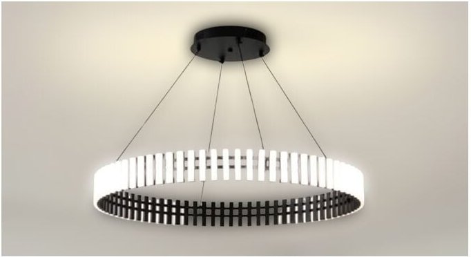 Klavia 60 - Moderne LED-Ringlampe Schwarz 60 cm
