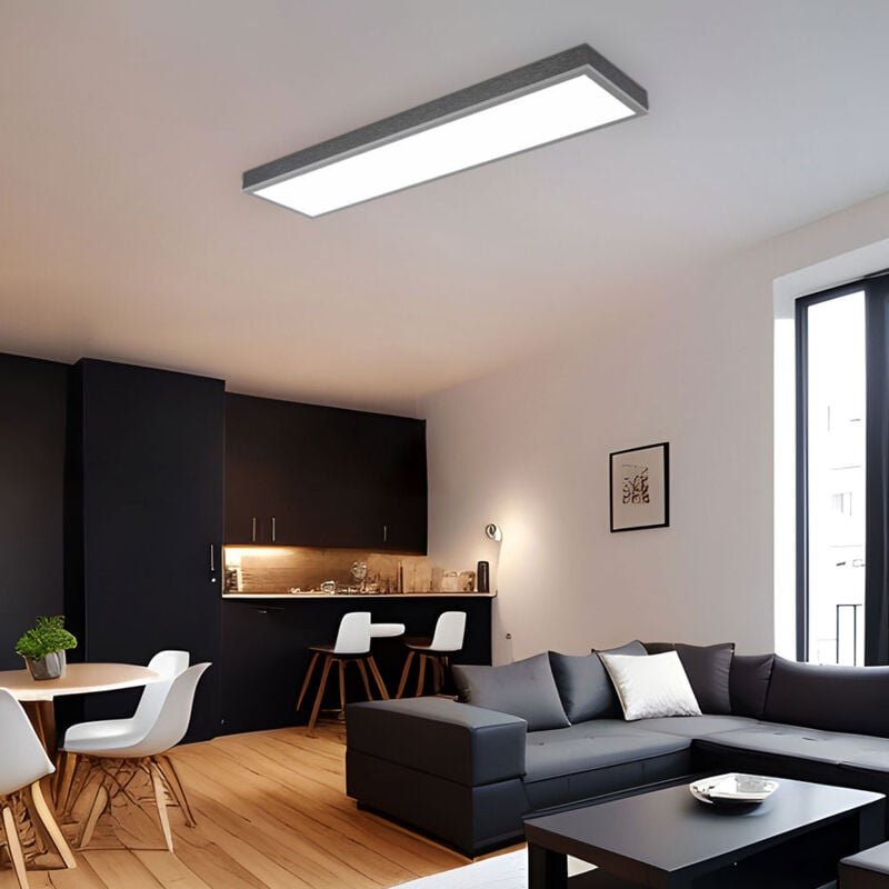 Globo Lighting - Deckenleuchte Deckenlampe Holz Wohnzimmerleuchte 1 flammig Panel led l 80 cm