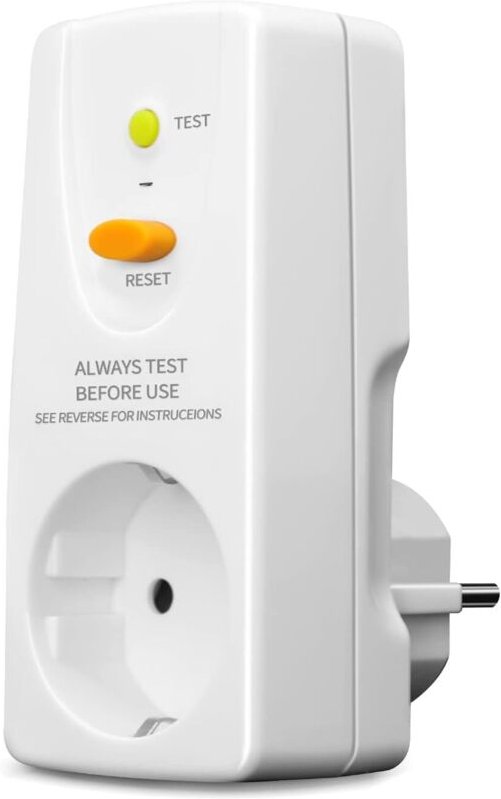 Schutzschalter-Steckdose, Personenschutzstecker, Schutz gegen Leckage und Stromschlag, 10 mA Schutzkontakt 230 v, 16 a S...
